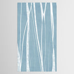 Light Blue White Lines Artwork Tablecloth Gallery Image 2