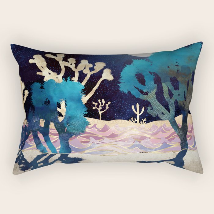 Desert Lake Moonlight Rectangular Pillow Gallery Image 1