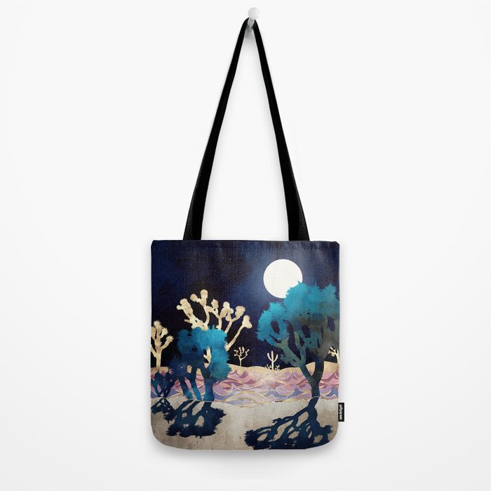Desert Lake Moonlight Tote Bag Gallery Image 2