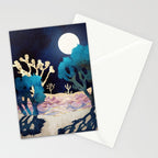 Desert Lake Moonlight Stationery Card Gallery Image 2