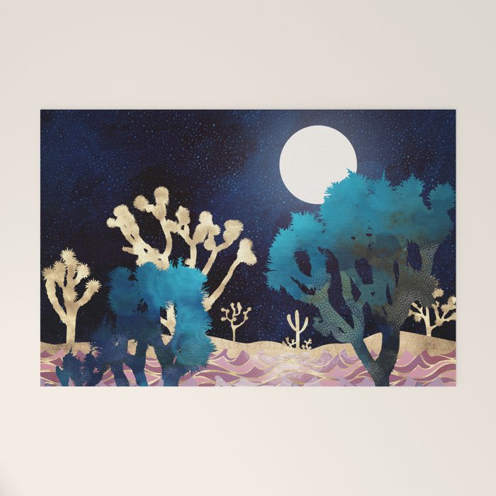 Desert Lake Moonlight Welcome Mat Gallery Image 1