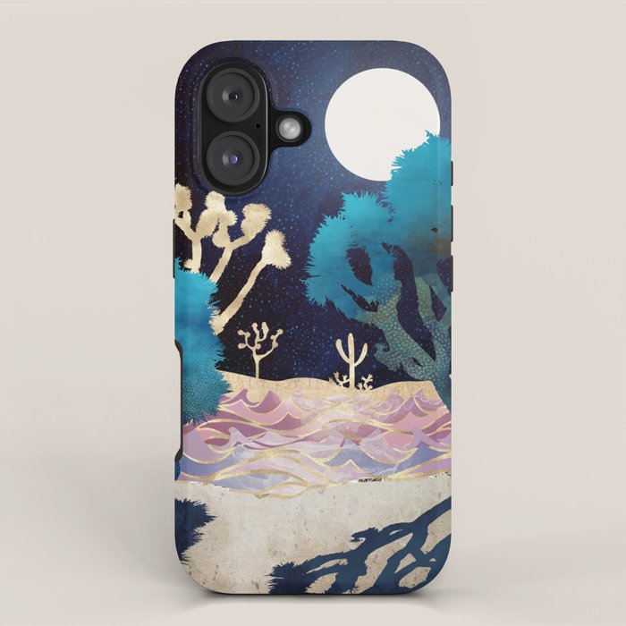 Desert Lake Moonlight iPhone Case Gallery Image 1