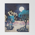 Desert Lake Moonlight Throw Blanket Gallery Image 2