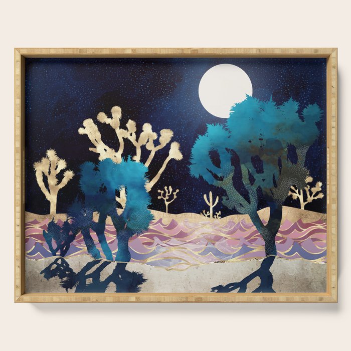 Desert Lake Moonlight Serving Tray Gallery Image 1