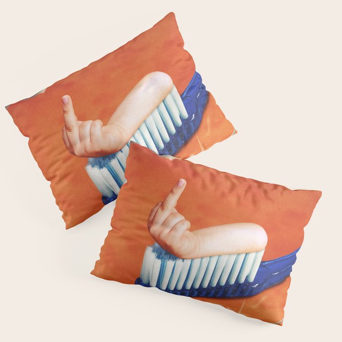 Up your mouth - Middle finger toothpaste Pillow Sham Gallery Image 1