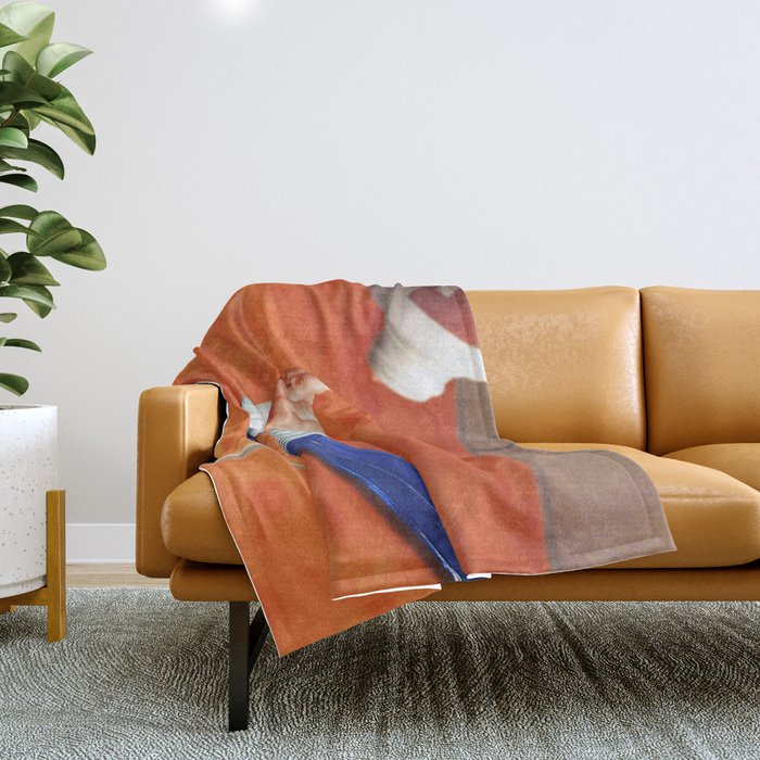 Up your mouth - Middle finger toothpaste Throw Blanket Gallery Image 1