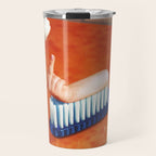 Up your mouth - Middle finger toothpaste Travel Mug Gallery Image 1