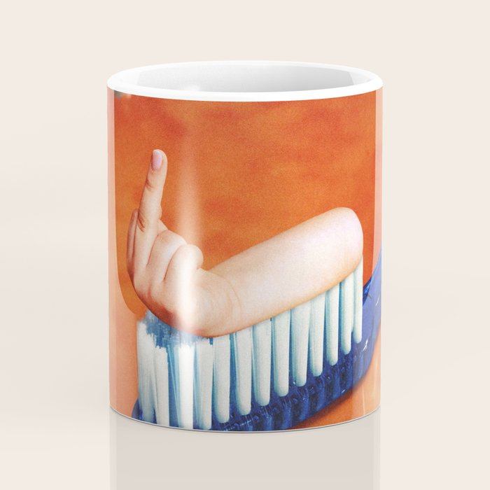 Up your mouth - Middle finger toothpaste Coffee Mug Gallery Image 4