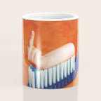 Up your mouth - Middle finger toothpaste Coffee Mug Gallery Image 4