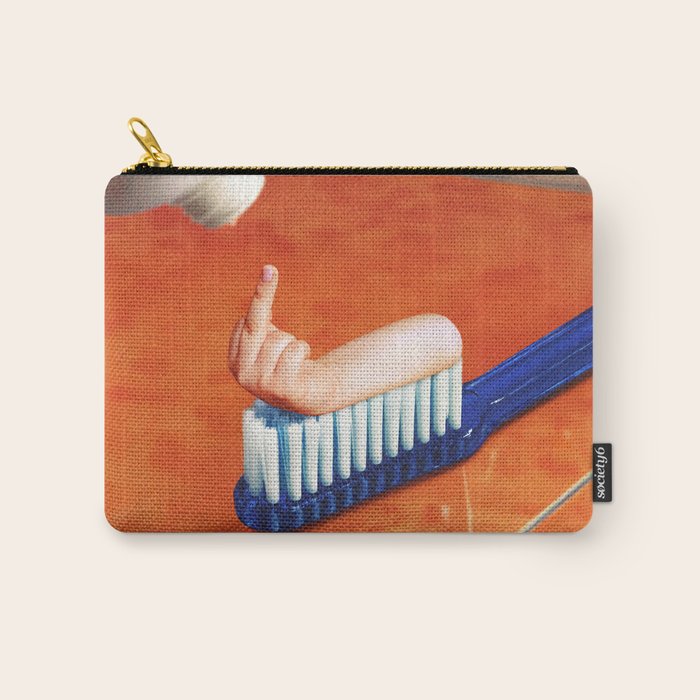Up your mouth - Middle finger toothpaste Carry All Pouch Gallery Image 1