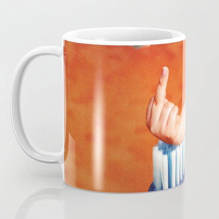 Up your mouth - Middle finger toothpaste Coffee Mug Gallery Image 3
