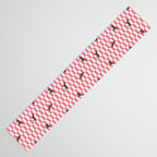 Pink Check Horses  Pattern Table Runner Gallery Image 3