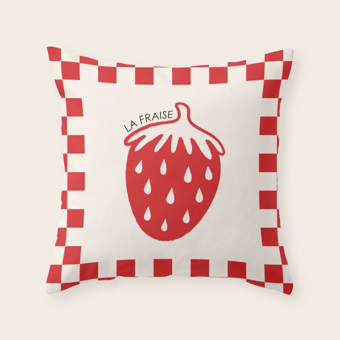 Fruit Series: Strawberry Throw Pillow Gallery Image 6