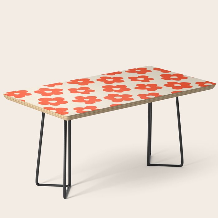 Retro 60s 70s Flower Pattern #pattern #vintage #poppy Coffee Table Gallery Image 1