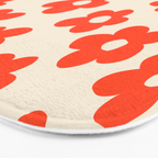 Retro 60s 70s Flower Pattern #pattern #vintage #poppy Bath Mat Gallery Image 3