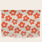 Retro 60s 70s Flower Pattern #pattern #vintage #poppy Wall Hanging Gallery Image 1
