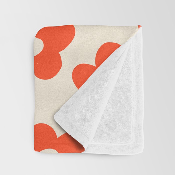 Retro 60s 70s Flower Pattern #pattern #vintage #poppy Throw Blanket Gallery Image 3