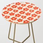 Retro 60s 70s Flower Pattern #pattern #vintage #poppy Side Table Gallery Image 2
