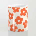 Retro 60s 70s Flower Pattern #pattern #vintage #poppy Coffee Mug Gallery Image 4