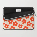 Retro 60s 70s Flower Pattern #pattern #vintage #poppy Laptop Sleeve Gallery Image 2