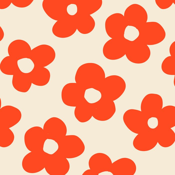 Retro 60s 70s Flower Pattern #pattern #vintage #poppy Coffee Mug Gallery Image 2