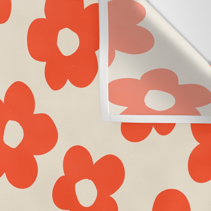 Retro 60s 70s Flower Pattern #pattern #vintage #poppy Wall Tapestry Gallery Image 3