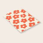 Retro 60s 70s Flower Pattern #pattern #vintage #poppy Notebook Gallery Image 3