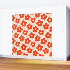 Retro 60s 70s Flower Pattern #pattern #vintage #poppy Wall Mural Gallery Image 2