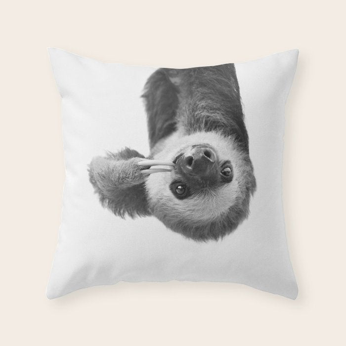 Sloth Throw Pillow Gallery Image 1