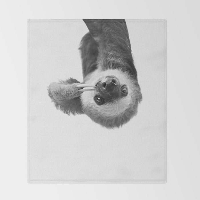 Sloth Throw Blanket Gallery Image 2