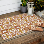 Tile Shapes Nature Charm Outdoor Rug Gallery Image 2