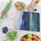 Misty morning blue hills abstract Cutting Board Gallery Image 2