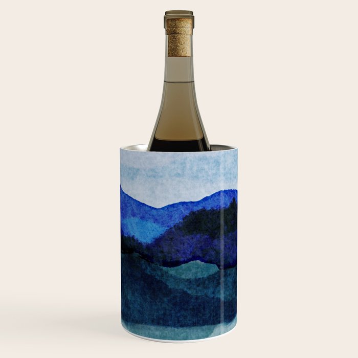 Misty morning blue hills abstract Wine Chiller Gallery Image 1