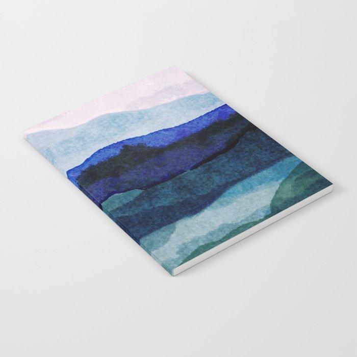 Misty morning blue hills abstract Notebook Gallery Image 1