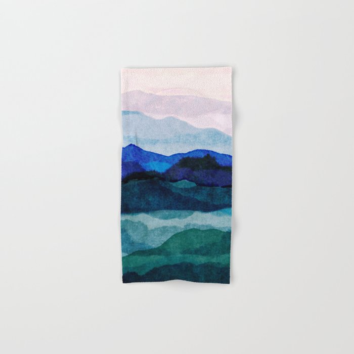 Misty morning blue hills abstract Bath Towel Gallery Image 1