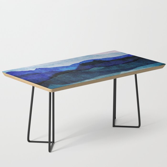 Misty morning blue hills abstract Coffee Table Gallery Image 1