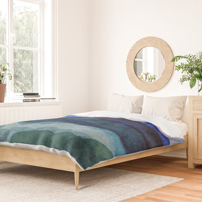 Misty morning blue hills abstract Duvet Cover Gallery Image 2