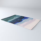 Misty morning blue hills abstract Rug Gallery Image 3