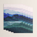 Misty morning blue hills abstract Wrapping Paper Gallery Image 3