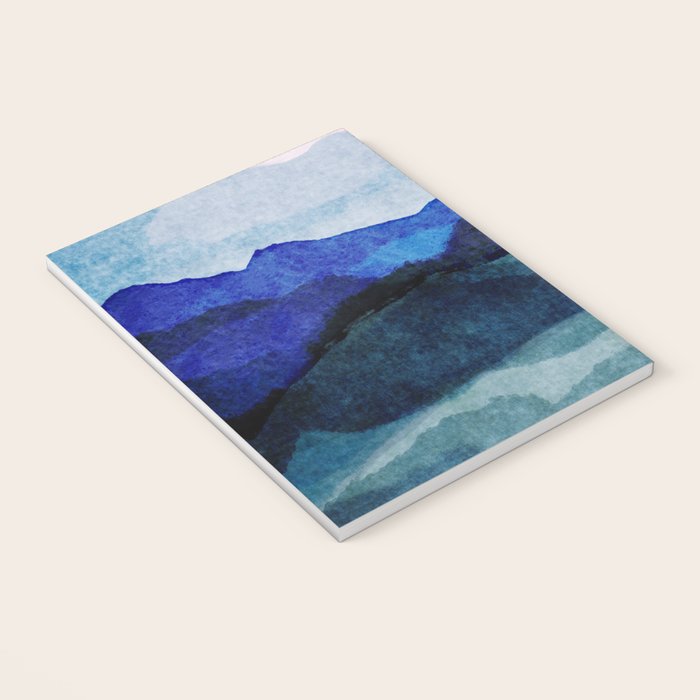 Misty morning blue hills abstract Notebook Gallery Image 3