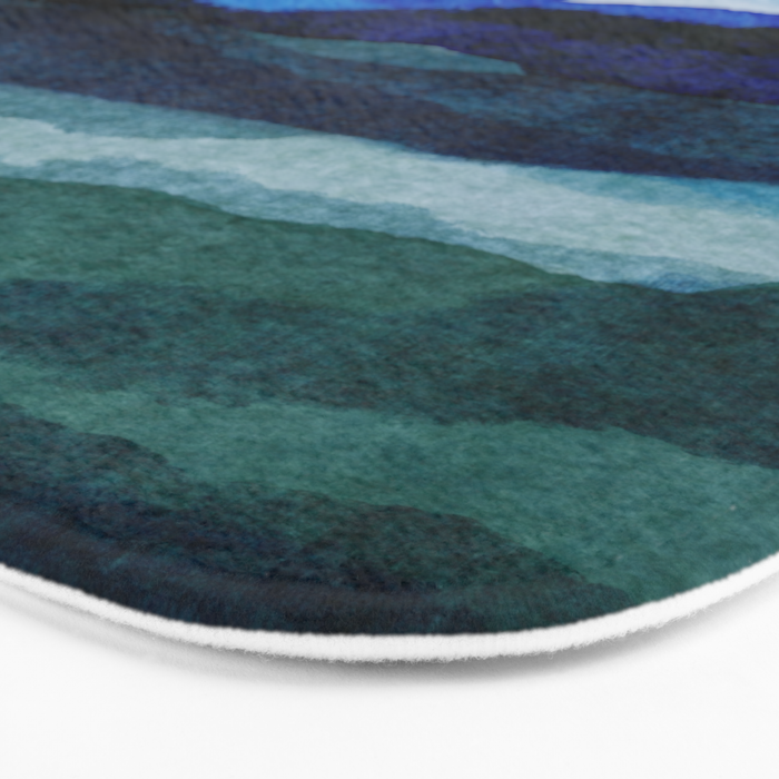 Misty morning blue hills abstract Bath Mat Gallery Image 3