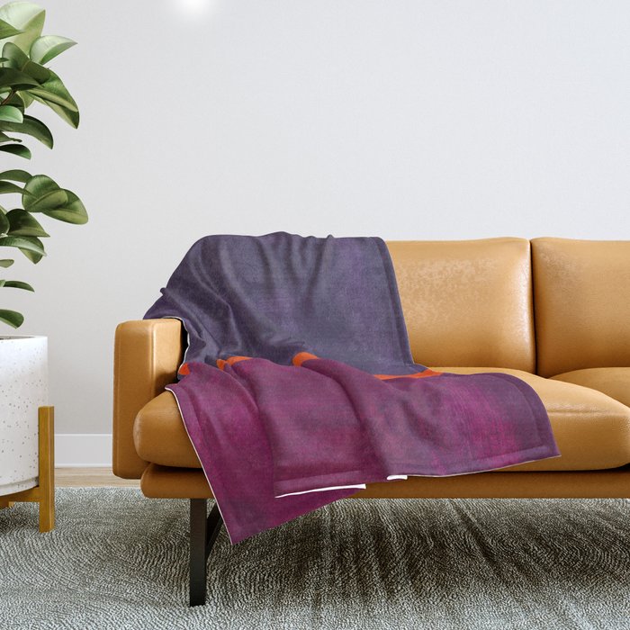 Pumpkin Mauve  Throw Blanket Gallery Image 1