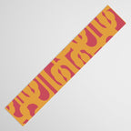 Mid Century Modern Loop Pattern Mustard and Magenta Table Runner Gallery Image 3