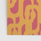 Mid Century Modern Loop Pattern Mustard and Magenta Poster Gallery Image 3