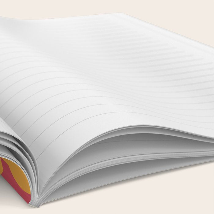 Mid Century Modern Loop Pattern Mustard and Magenta Notebook Gallery Image 2