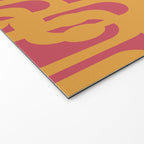 Mid Century Modern Loop Pattern Mustard and Magenta Welcome Mat Gallery Image 2