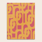Mid Century Modern Loop Pattern Mustard and Magenta Notebook Gallery Image 4