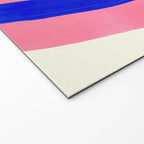 Blue Pink Fun Colorful Mid Century Modern Abstract Painting Shapes Pattern Welcome Mat Gallery Image 2