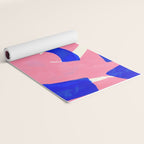 Blue Pink Fun Colorful Mid Century Modern Abstract Painting Shapes Pattern Yoga Mat Gallery Image 2