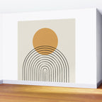 Gold Sun rainbow mid-century full Wall Mural Gallery Image 2